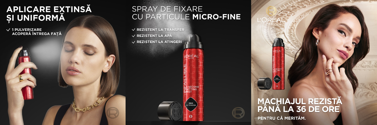 Spray de fixare machiaj Infaillible 3 Second, 75 ml, Loreal Paris